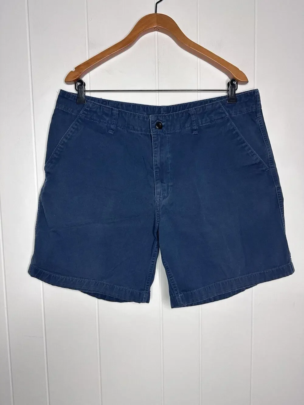 Patagonia Mens 8” Four Canyon Twill Shorts - Size 38 Stone Blue Organic Cotton